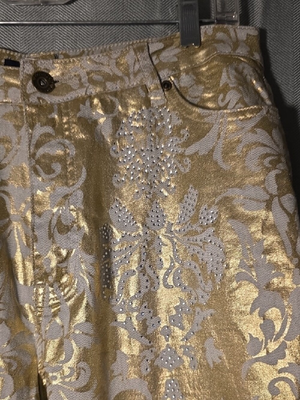 Denim 24/7 Metallic Gold Pants - Picture 5 of 6